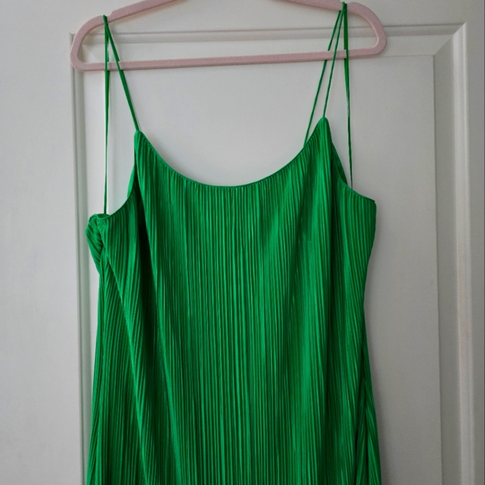 Good American Plisse Slip Dress